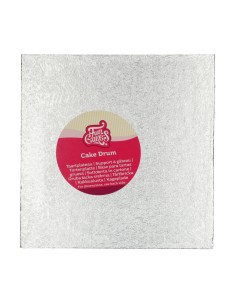 FunCakes Cake Drum Vierkant -20cm- Zilver