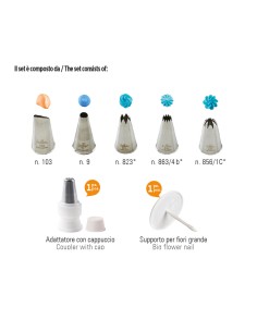 Decora Spuitmondjes Set Oranje -7st-  2