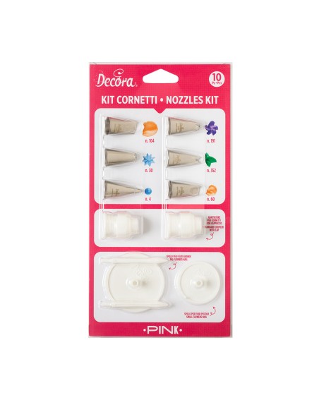 Decora Spuitmondjes Set Roze -7st-