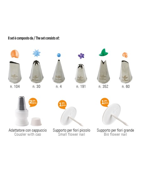 Decora Spuitmondjes Set Roze -7st-