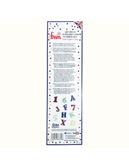 FMM Tappit Set Alfabet & Cijfers Hoofdletters - Art Deco