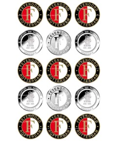 Eetbare Print Feyenoord Kampioen! Cupcakes - 5cm