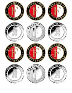 Eetbare Print Feyenoord Kampioen! Cupcakes - 6cm