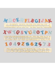 FMM Tappit Set Alfabet & Cijfers Hoofdletters - Art Deco 2