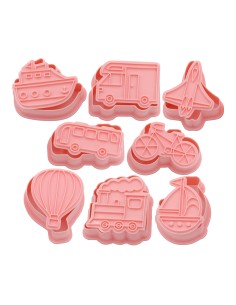 CakeDeco Uitstekerset Vervoer -8st-