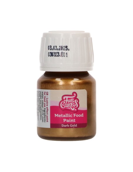 FunCakes Eetbare Metallic Verf Donker Goud -30ml-