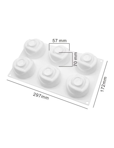 CakeDeco Siliconen Bakvorm Mini Roos //