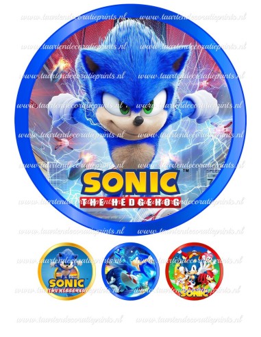 Eetbare Print Sonic 1 - 20cm