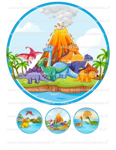 Eetbare Print Dino 3 - 20cm