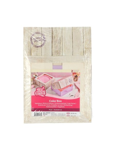 FunCakes Taartdoos Pure 21x21x9cm -2st-