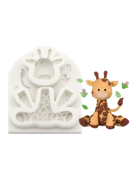 CakeDeco Siliconen Mal 3D Giraffe