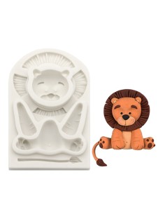 CakeDeco Siliconen Mal 3D Leeuw 2