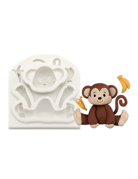 CakeDeco Siliconen Mal 3D Aap