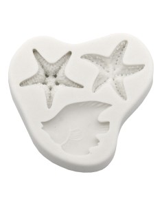 CakeDeco Siliconen Mal Zeesterren & Vis