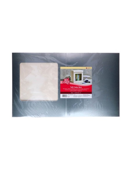 FunCakes Hoge Taartdoos Zilver 30x30x34cm -1st-