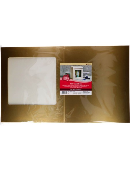 FunCakes Hoge Taartdoos Goud 30x30x34cm -1st-