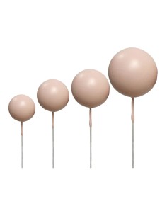 CakeDeco Taarttopper Mini Foam Ballen Beige -20st-