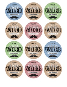 Eetbare Print Vaderdag Cupcakes - 6cm