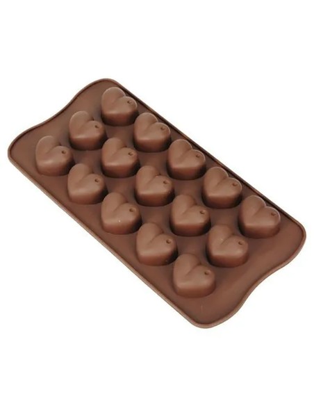 CakeDeco Siliconen Chocolade Mal Hartjes Glad