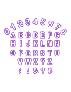 CakeDeco Uitsteker Set Alfabet & Cijfers