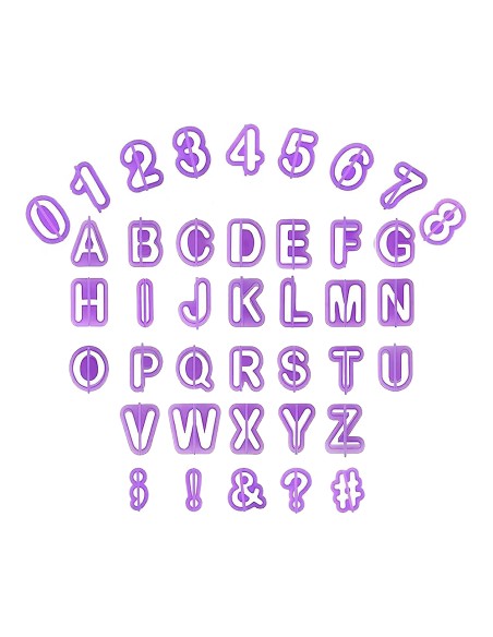 CakeDeco Uitsteker Set Alfabet & Cijfers