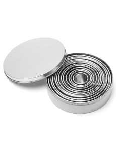 CakeDeco Metalen Uitsteker Set Ringen Glad -12st- 2