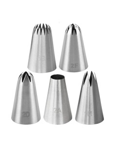 CakeDeco Spuitmondjes Set Groot -5st-