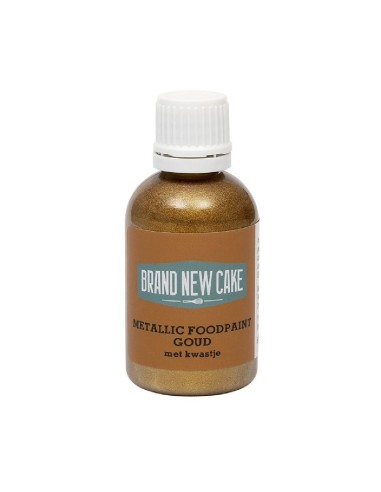BrandNewCake Eetbare Metallic Verf Goud -60ml-