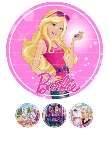 Eetbare Print Barbie 1 - 20cm