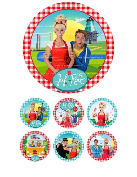 Eetbare Print Juf Roos 1 - 15cm