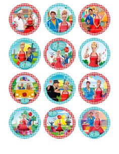 Eetbare Print Juf Roos Cupcakes - 6cm