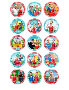 Eetbare Print Juf Roos Cupcakes - 5cm