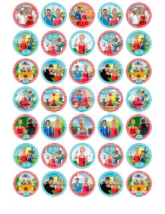 Eetbare Print Juf Roos Mini Cupcakes - 3,5cm