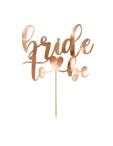 PartyDeco Taarttopper Bride to Be Rosé Goud //