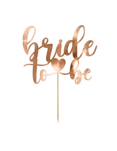 PartyDeco Taarttopper Bride to Be Rosé Goud //