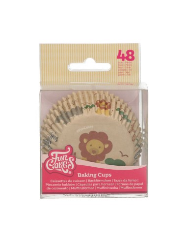 FunCakes Baking Cups Safari Dieren -48st-