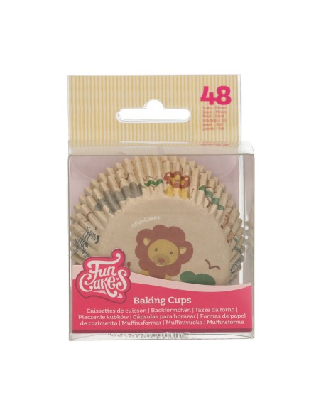 FunCakes Baking Cups Safari Dieren -48st-
