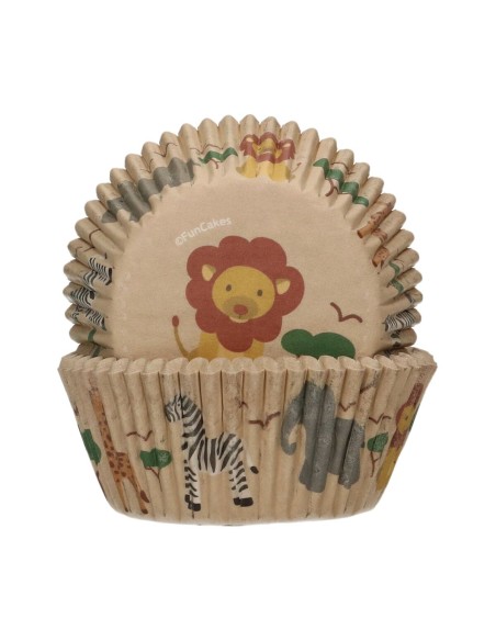FunCakes Baking Cups Safari Dieren -48st-