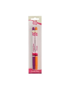 FunCakes Eetbare Stift Paars-Oranje Set -2st-
