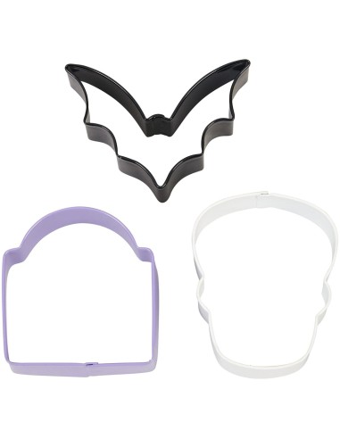 Wilton Uitsteker Set Vleermuis, Grafsteen & Doodshoofd -3st-