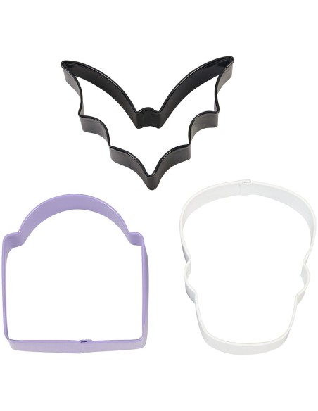 Wilton Uitsteker Set Vleermuis, Grafsteen & Doodshoofd -3st-