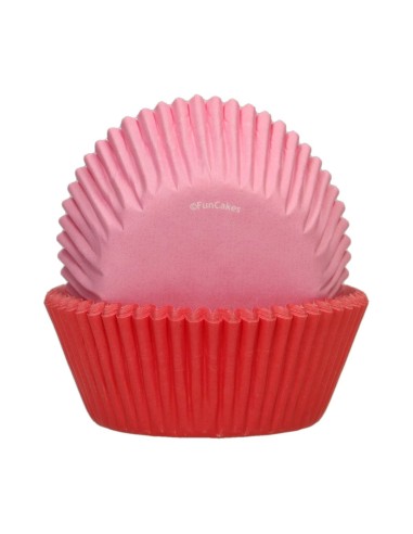 FunCakes Baking Cups Roze / Rood -48st-