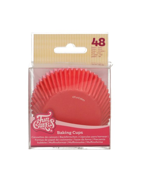 FunCakes Baking Cups Roze / Rood -48st-