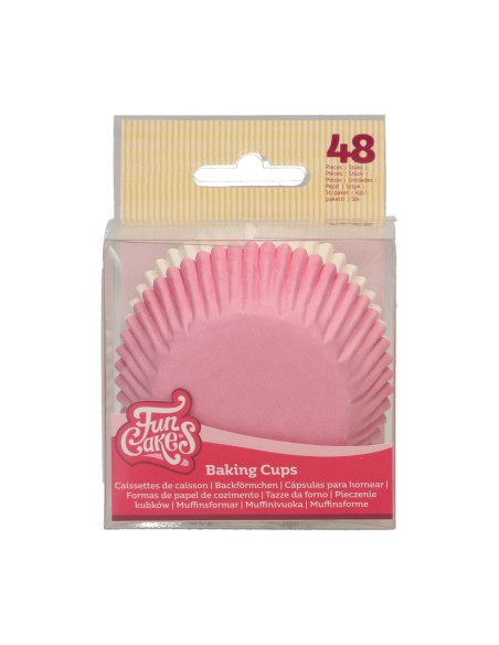 FunCakes Baking Cups Roze / Wit -48st-