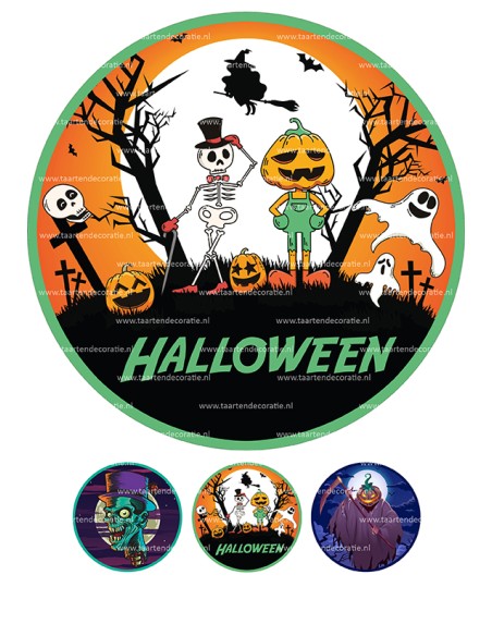 Eetbare Print Halloween 1 - 20cm