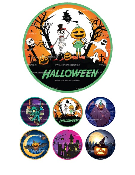 Eetbare Print Halloween 1 - 15cm 