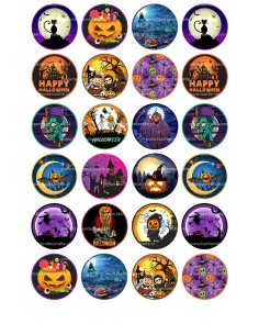 Eetbare Print Halloween Mini Cupcakes - 4cm