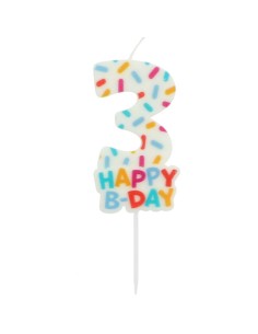 Cozy Sprinkles Kaars Nummer 3