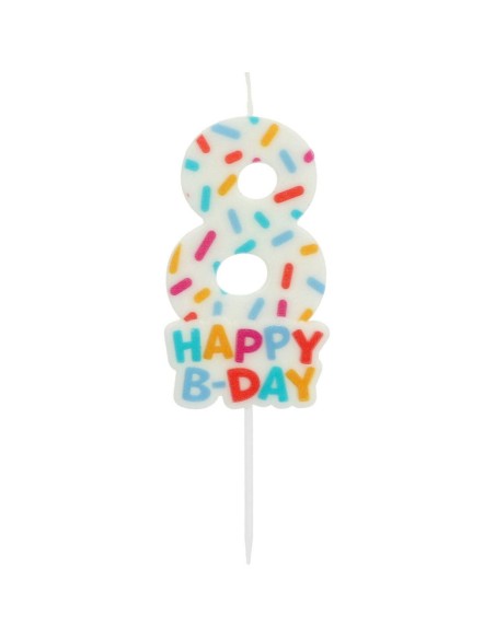 Cozy Sprinkles Kaars Nummer 8