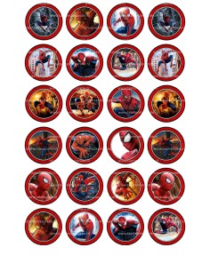 Eetbare Print Spiderman Mini Cupcakes - 4cm